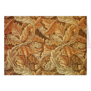 William Morris Acanthus Brown Feuilles d'automne