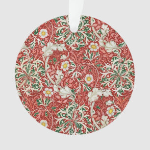 William Morris Algue Antique Fleur Rouge Vert