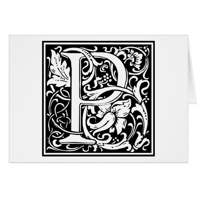 William Morris Alphabet "P" (Devant horizontal)