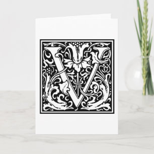 William Morris Alphabet "V"