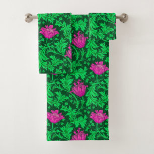 William Morris Anemone, Emerald Green et Fuchsia
