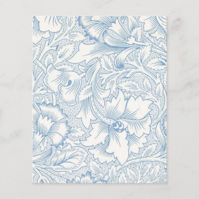 William Morris, Art Nouveau Elegant Bleu Acanthus (Devant)