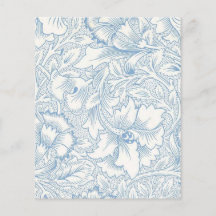 William Morris, Art Nouveau Elegant Bleu Acanthus