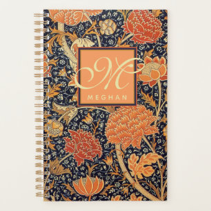 William Morris - Art Nouveau Orange & Blue Floral