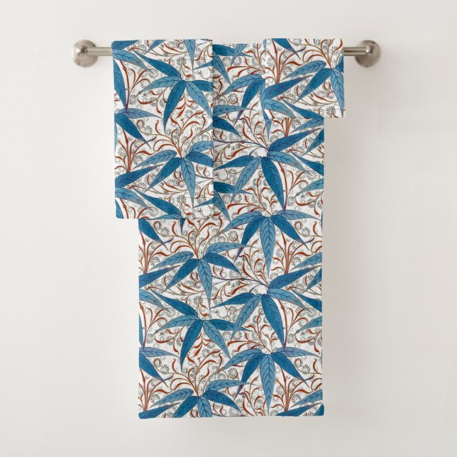 William Morris Bamboo Print, Denim Blue & White (En situation)
