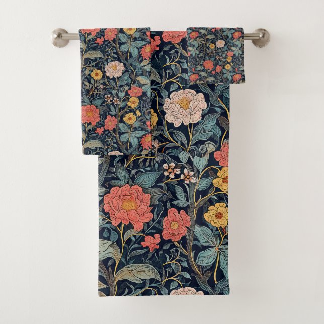 William Morris Bleu Sarcelle Arts & Crafts Floral (En situation)