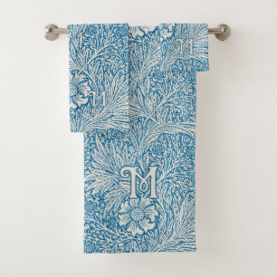 William Morris Blue Marigold Monogramme