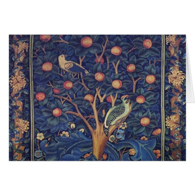 William Morris Bois de Pic Tapisserie Oiseaux Flor (Devant horizontal)