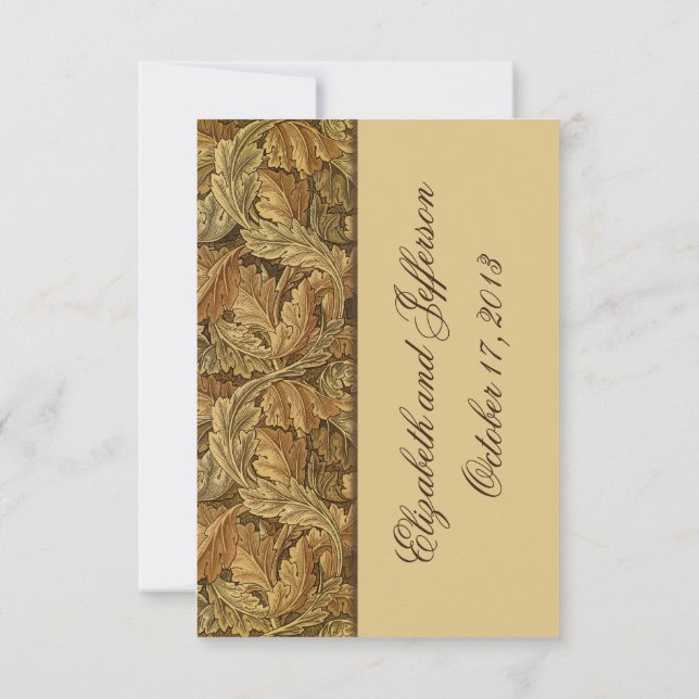 William Morris Cartes Brown de mariage Feuilles RS (Dos)