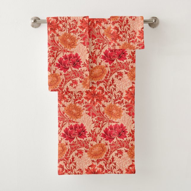 William Morris Chrysanthemums, Coral Orange (En situation)