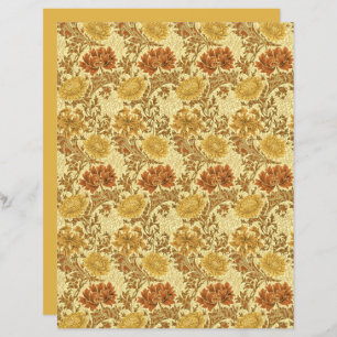 William Morris Chrysanthemums, Or de la moutarde