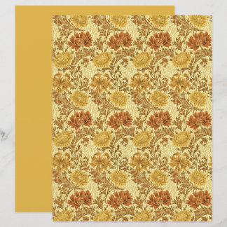 William Morris Chrysanthemums, Or de la moutarde