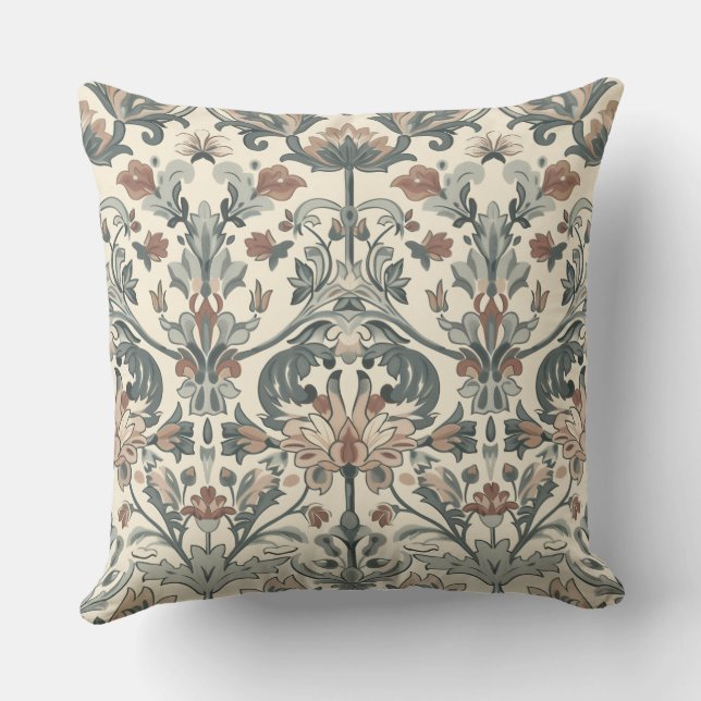 William Morris Coussin inspiré dans les couleurs b (Verso)