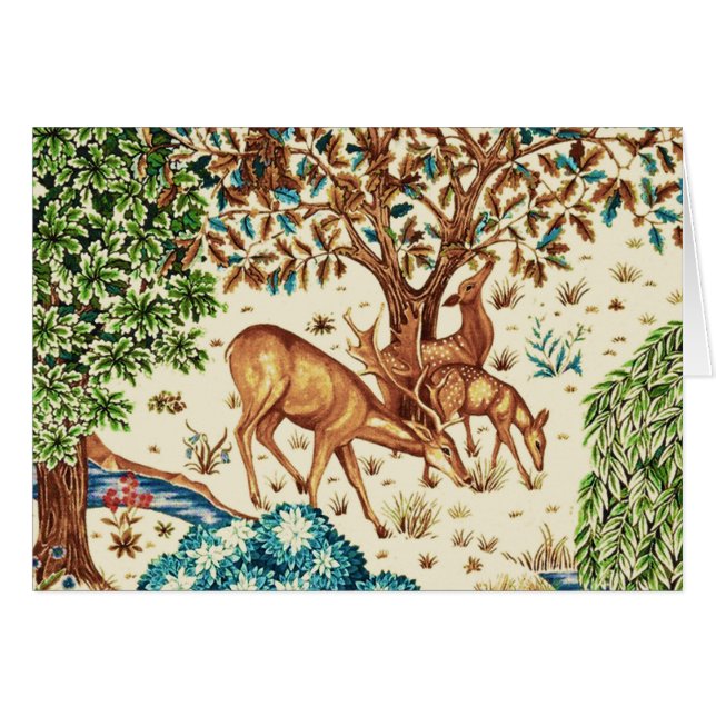 William Morris Deer par une Tapisserie Brook Beige (Devant Horizontal)