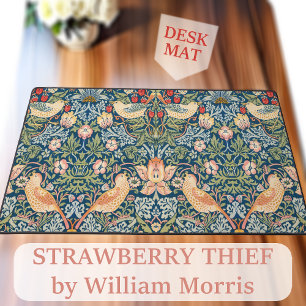 William Morris Desk Mats - Strawberry Thief Print