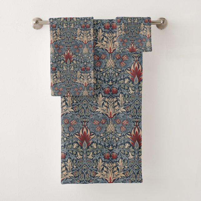 William Morris : Ensemble de serviettes Snakeshead (En situation)