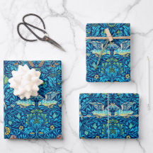 William Morris Enveloppement Papier Art Blue Birds
