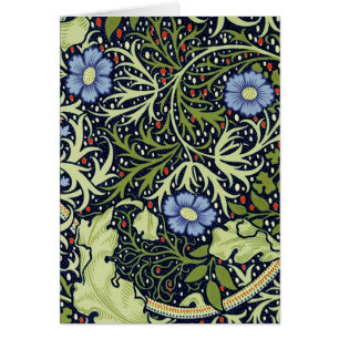 William Morris Fleur d'antiquité aux algues marine