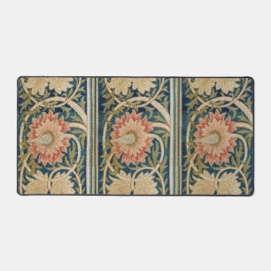 William Morris Fleurs Roses Soie Broderie Antique