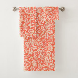William Morris Floral Damask, Peach et Coral