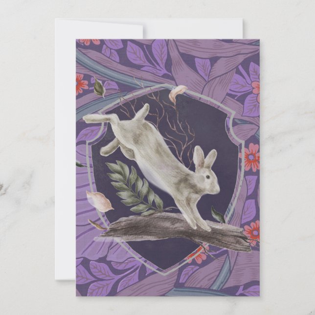 William Morris Forest Rabbit Floral Art (Devant)