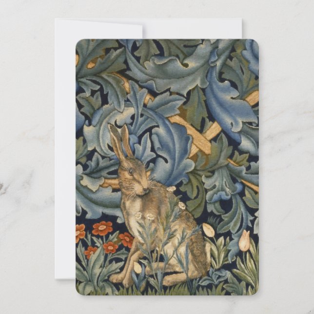 William Morris Forest Rabbit Floral Art (Devant)