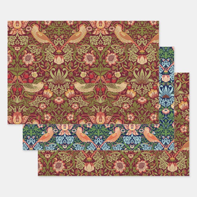 William Morris fraise Thief Papier à envelopper (Lot)