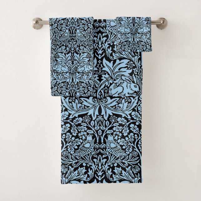 William Morris Frère Lapin Bleu Clair Noir (En situation)