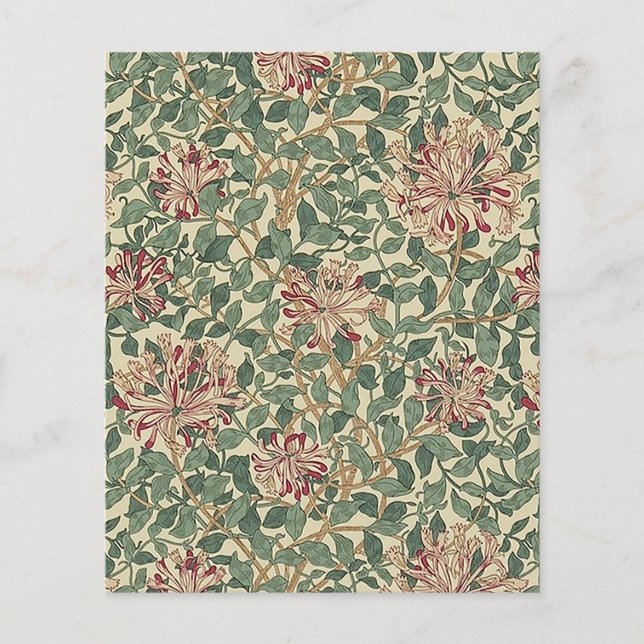 William Morris, Honeysuckie Floral Scrapbook Paper (Devant)