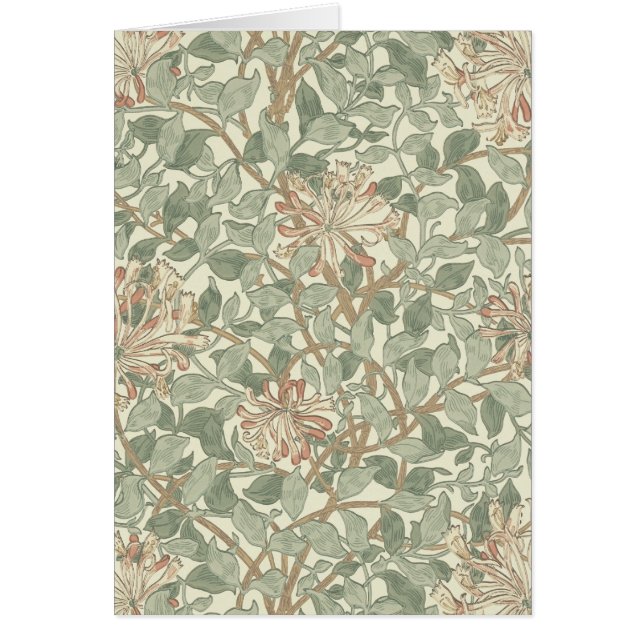William Morris Honeysuckle Vert Floral (Devant)