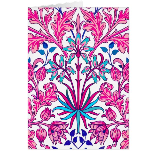William Morris Hyacinth Imprimer, rose Fuchsia (Devant)