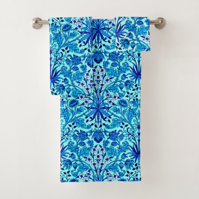 William Morris Hyacinth Print, Aqua et Turquoise (En situation)