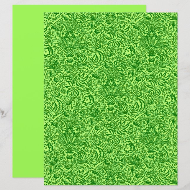 William Morris Indian, Lime et Emerald Green (Devant / Derrière)