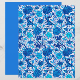 William Morris Jacobean Floral, bleu Cobalt