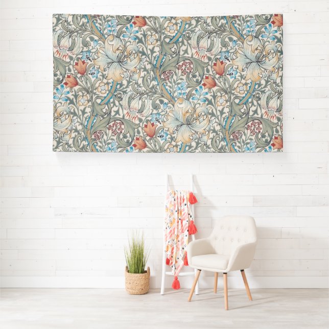 William Morris Lily Bannière florale Art nouveau (Insitu)