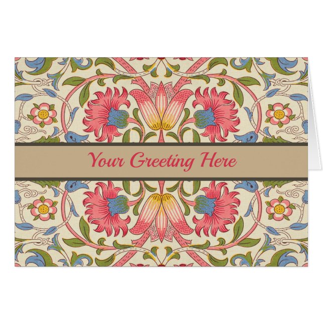 William Morris Lodden Motif Floral Pastel  (Devant horizontal)