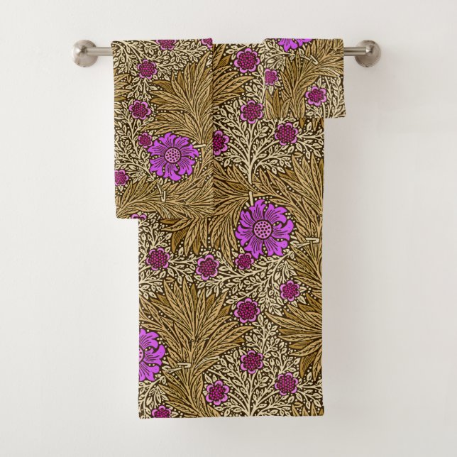William Morris Marigold, Brown, beige et violet (En situation)