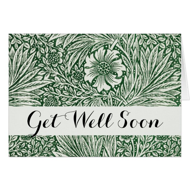 william morris marigold fleurs vertes (Devant horizontal)
