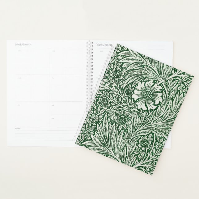 william morris marigold vert floral fleur (Devant avec enveloppe)