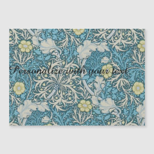 William Morris, motif Art nouveau, algues, bleu, f