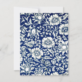 William Morris - Motif floral bleu Mallow