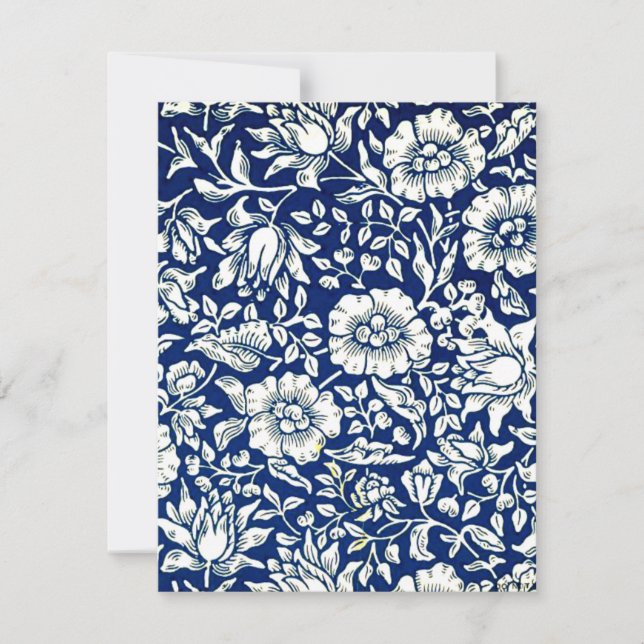 William Morris - Motif floral bleu Mallow (Devant)