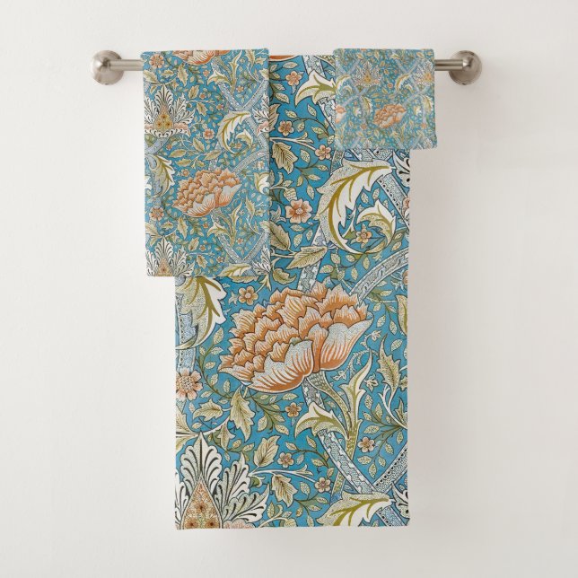 William Morris motif floral Windrush bleu (En situation)