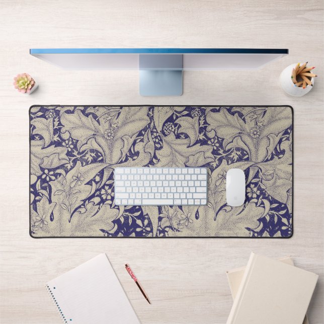 William Morris Motif Giroflée Bleu Antique (Bureau 1)
