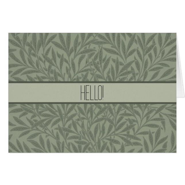 William Morris Motif Saule Antique Vert Sauge (Devant horizontal)