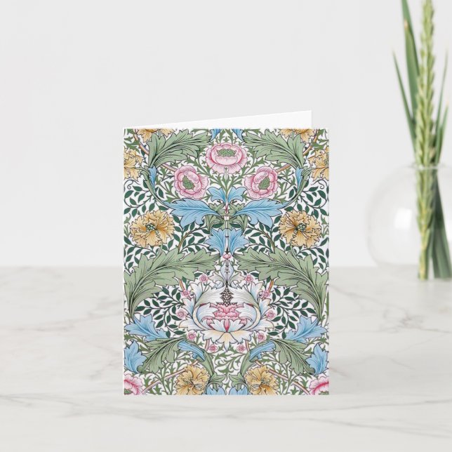 William Morris Myrtle Floral Motif Cartes de notes (Devant)