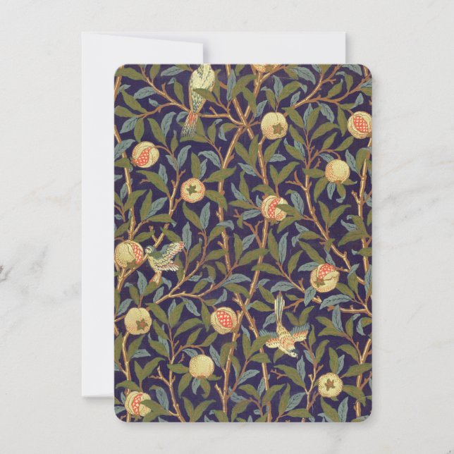 William Morris Oiseau Et Grenade Art Vintage (Devant)