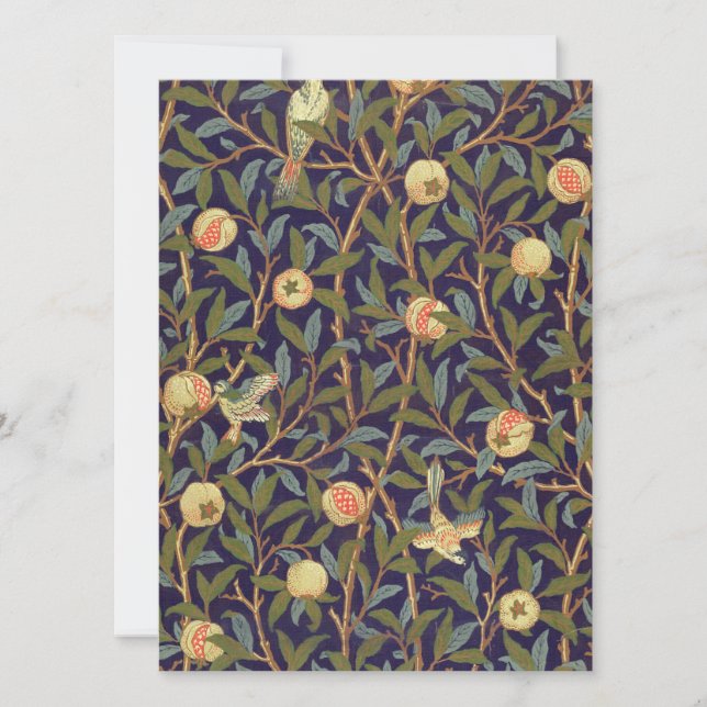 William Morris Oiseau Et Grenade Art Vintage (Devant)