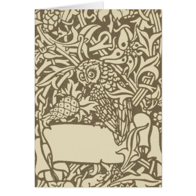 William Morris Owl Floral Design Vintage (Devant)