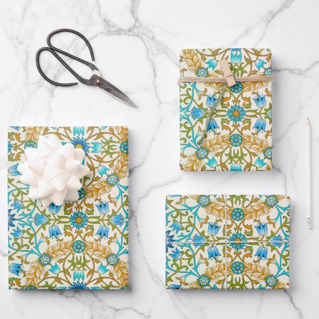 William Morris papier d'emballage design d'art ble (Recto)